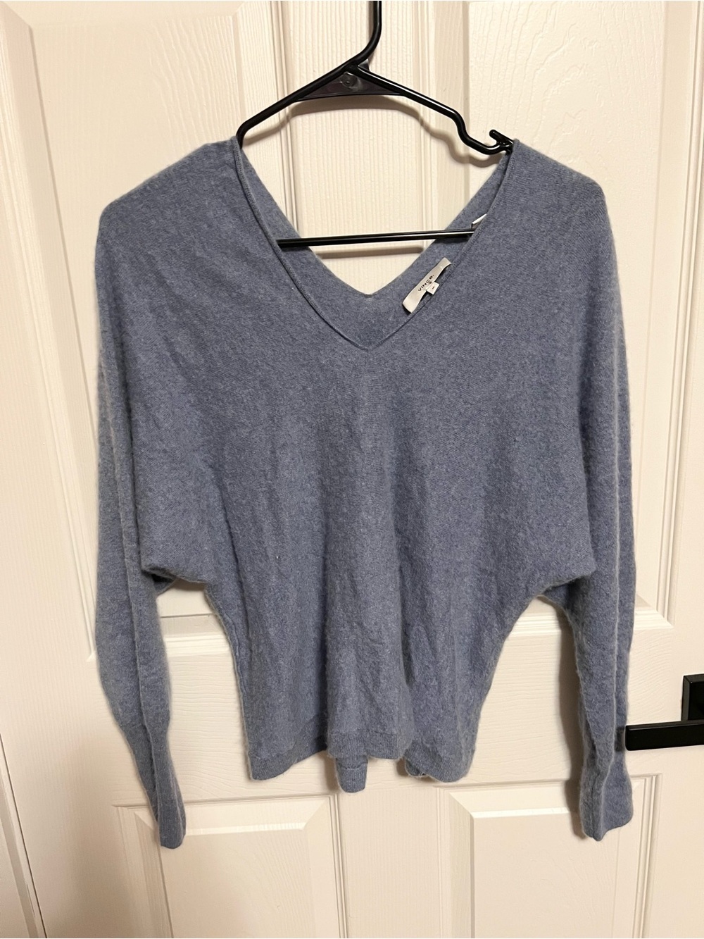 Vince Cashmere Linen Sweater in Sky Graphite - Picture 8 of 8